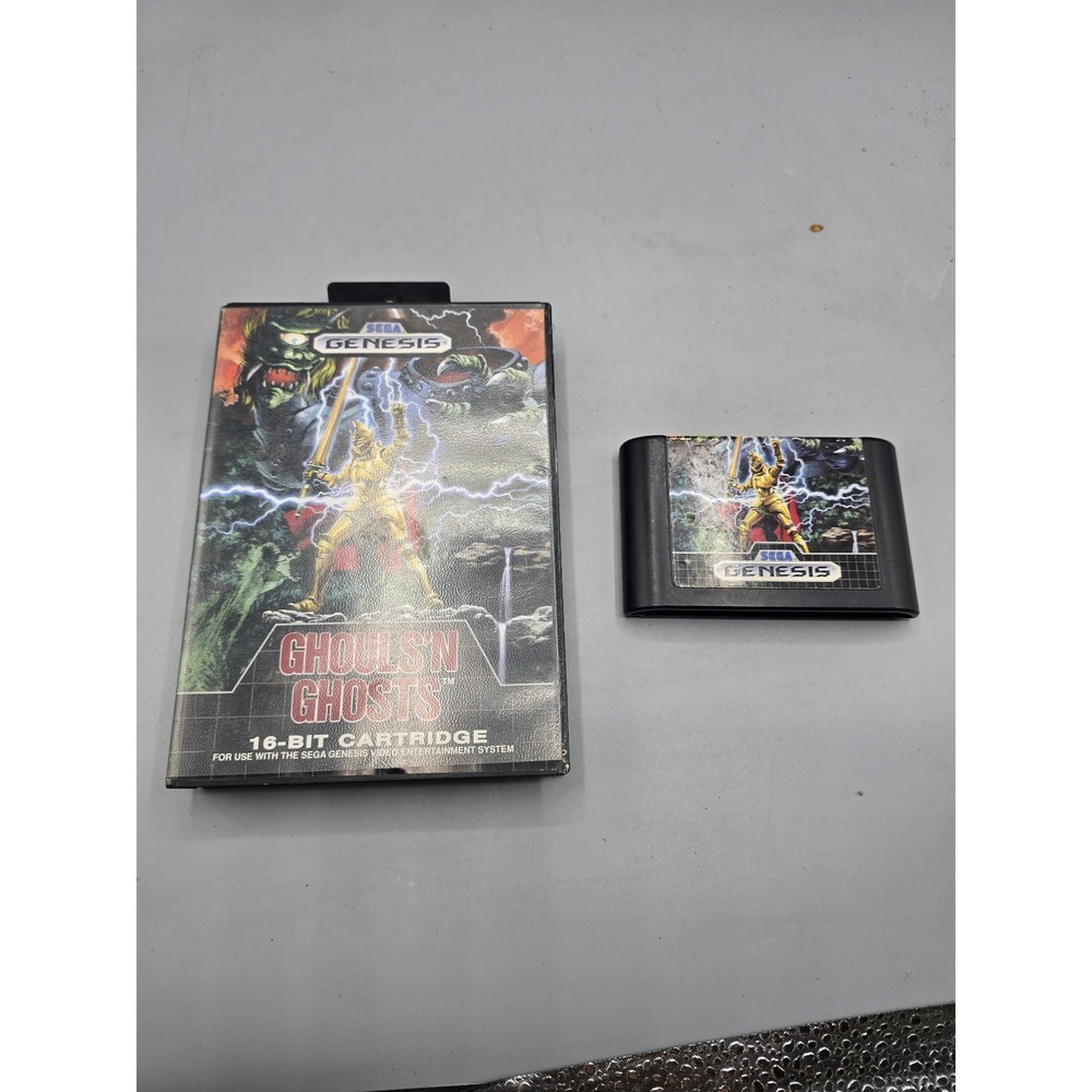 Ghouls 'N Ghosts Sega Genesis 16-Bit Video Game Cartridge No Manual Capcom 1989